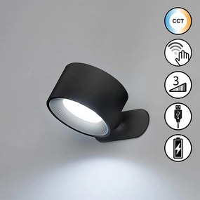 Fekete LED fali lámpa Magnetics – Fischer &amp; Honsel