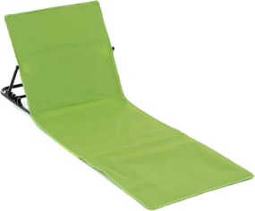 Párnázott strandszőnyeg háttámlával zöld összecsukható