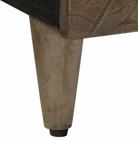 világosszürke tömör mangófa dohányzóasztal 100x54x40 cm