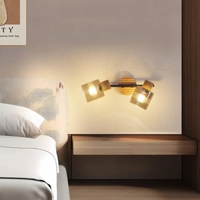 Brilagi - HYGGE spotlámpa 2xE14/15W/230V kaucsukfa/füstszínű