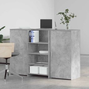 recepciós pult betonszürke 155x50x103,5 cm szerelt fa