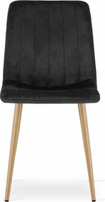 Fekete bársony szék LAVA