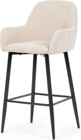 Barová židle, béžová, látka,AUB-V4009 CRM6