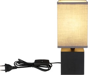 Globo 21628ALU - Asztali lámpa VALENTINO 1xE27/7W/230V fekete/antracit