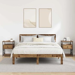 Éjjeliszekrény fiókkal 2 pcs Régi fa 40 x 42 x 55 cm Faanyag