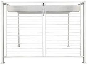 Prémium pergola fehér acél vázzal és poliészter tetővel 296x296x225 cm