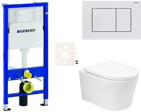Geberit fali WC szett előtétfalas szereléshez + SAT BREVIS WC SIKOGESBRTORD30