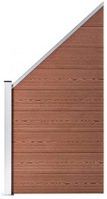 Barna wpc kerítéspanel 95 x (105-180) cm