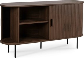 Komoda TRISH 140 cm Dwudrzwiowa Rozsuwana Orzech