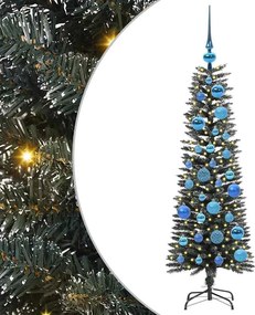 vidaXL Mű karácsonyfa 150 LED-del Zöld 120 cm PVC és Műanyag és Acél
