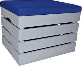 Fa Láda Festett Fenyő Puff Tároló