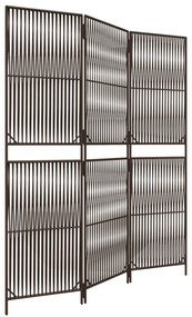 barna 3-paneles polyrattan térelválasztó
