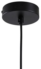 Japandi függőlámpa fekete barna szövetbúrával - Bida