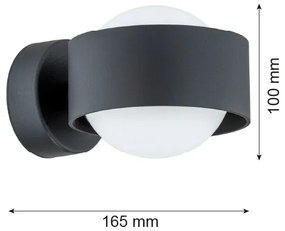 Argon 8059 - Fali lámpa MASSIMO PLUS 1xG9/6W/230V fekete