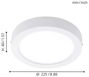 Eglo 78201 - FUEVA LED mennyezeti lámpa LED/16,5W/230V