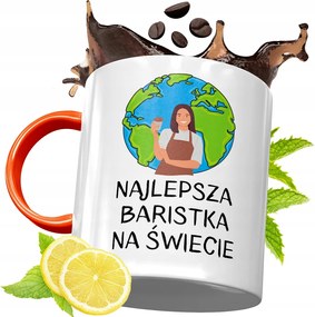 Narancssárga Bögre Baristáknak Ajándék fényképes nyomtatással