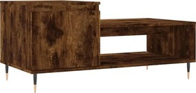 vidaXL füstös tölgy színű fatermék dohányzóasztal 100 x 50 x 45 cm