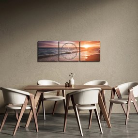 Kép - Naplemente Thaiföldön (órával) (90x30 cm)