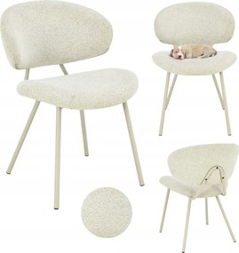 Vosa kárpitozott szék bézs melange Modern konyhai étkezőszék