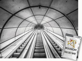 Fotótapéta Flizelina Alagút Metró Lépcső Fekete-fehér 400x280 ragasztó