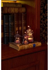 Borvörös fénydekoráció készlet 2 db-os ø 6,5 cm Alberte – Sirius