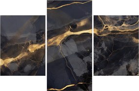 Kép - Fekete - arany dekoráció (90x60 cm)
