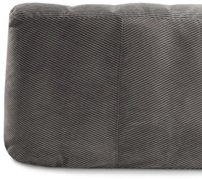 Világosszürke kordbársony babzsákfotel Sofa Tube – SLOWDOWN