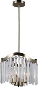 ITALUX PND-44544-3 SABRIGA Kristály Függesztett Lámpa Antik Bronz E14 IP20