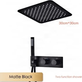 Falba süllyesztett zuhanyrendszer ELITE EDITION BCS1499-1 LED-del, termosztáttal és vízesés funkcióval, több színváltozatban — Matt fekete — Két…