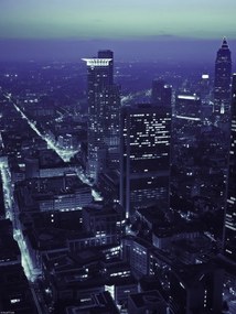 Poszter 30x40cm Város panoráma alkonyatkor, Assaf Frank