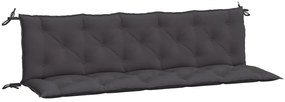 2 db antracit oxford szövet kerti padpárna 180 x 50 x 7 cm