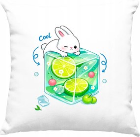 Nyuszi párna kawaii art fehér