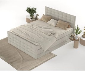 Bézs ágyneműtartós boxspring ágy 180x200 cm Blend – Maison de Rêve