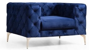 Sötétkék fotel Como – Artie