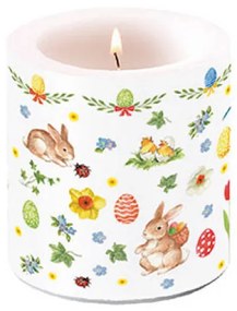 Húsvéti átvilágítós viaszgyertya kicsi Easter Collage