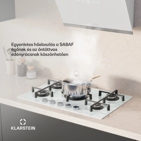 Klarstein Illuminosa 5 gáz főzőlap Üvegkerámia Sabaf égő 5 égővel