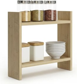 Konyhai fűszertartó polc, tölgy, 34x30x10 cm
