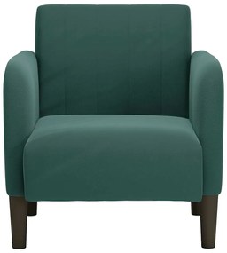 sötétzöld bársony kanapészék karfás szék 54 cm