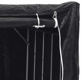 Tűzifa állvány esővédővel 200,5x41x110,5 cm horganyzott acél