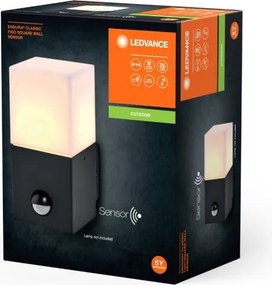Ledvance FIGO SQUARE kültéri fali lámpa s érzékelővel 1xE27/20W/230V