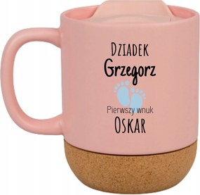 Rózsaszín Bögre Parafa Vicces Ajándék Nagypapa Első Unoka Nevek