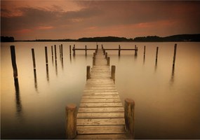 Fotótapéta Tó Naplemente Csend Relaxáció Meditáció 200x140 +ragasztó