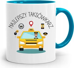 Kék Bögre Taxisofőrnek A Legjobb Ajándék fényképes nyomtatással