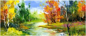 Kép - Tájfestés (120x50 cm)