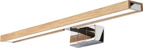 Brilagi-LED Fürdőszobai tükörvilágítás 3 az 1-ben WOODY MIRROR LED/12W/230V 60 cm IP44 króm/tölgy