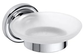 Ezüstszínű szappantartó 11x6,5 cm