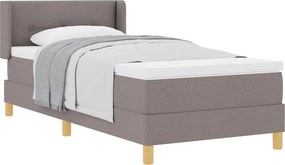 vidaXL Boxrugós ágy matracmal Tópszínű 200 x 100 cm Poliészter
