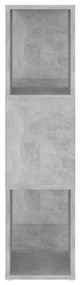 betonszürke szerelt fa térelválasztó könyvszekrény 60x24x94 cm