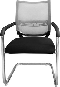 Tárgyalószék, fekete/szürke, FAJE