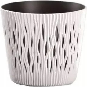 Virágtartó fehér Sandy Round DSR220-S449